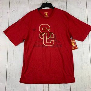USC Trojans NCAA Large Authentic Apparel Casual‎ T-Shirt Red New Men